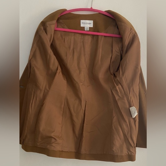 Vintage’Emanuel’by Emanuel Ungaro Jacket-blazer-Size:4US/38EU-wool blend in Tan - Picture 5 of 7